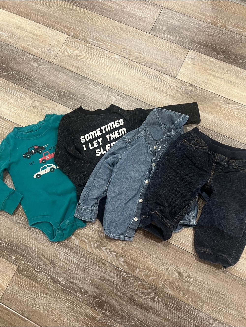 Bundle baby boy long sleeve bodysuits button down bottoms